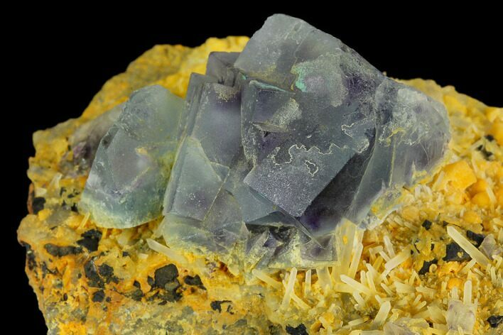 Purple-Green, Cubic Fluorite Crystal Cluster #122030